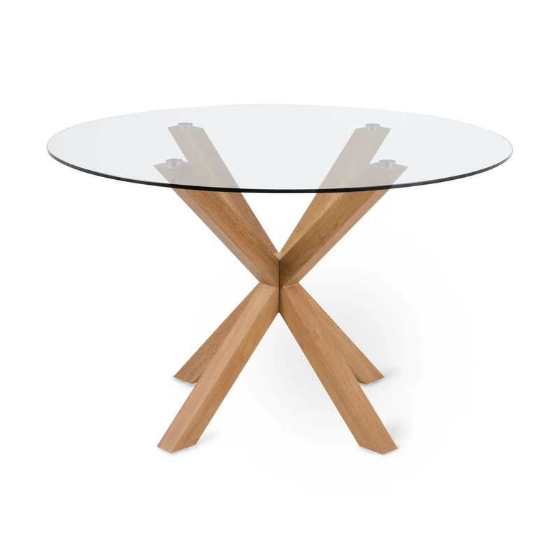 Runder Glastisch 119x76 cm im modernen Stil | Stela