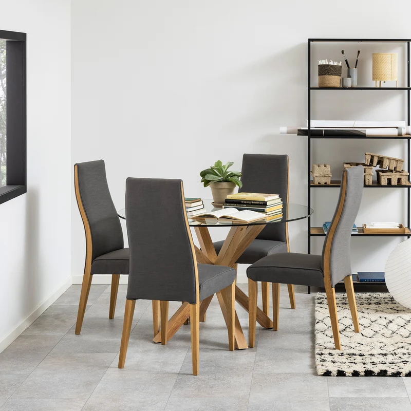 Runder Glastisch 119x76 cm im modernen Stil | Stela