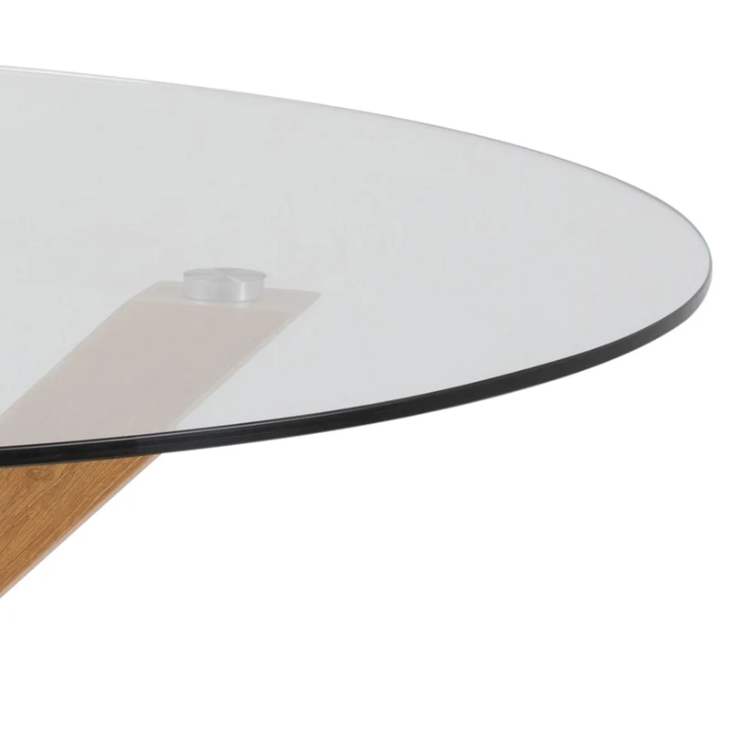 Runder Glastisch 119x76 cm im modernen Stil | Stela