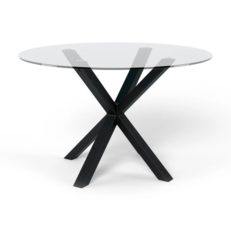 Runder Glastisch 119x76 cm im modernen Stil | Stela