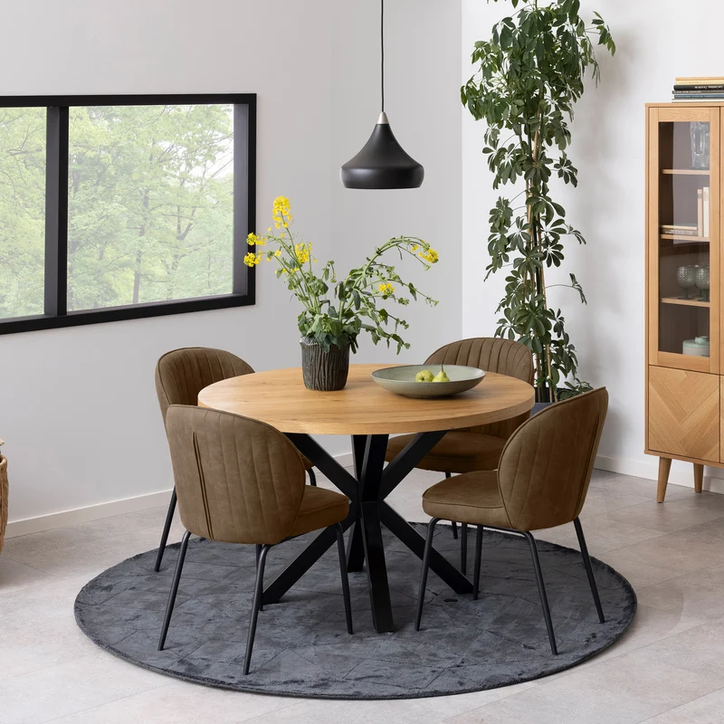 Runder Tisch 120x77 cm im Industrial-Stil | Stela Classic