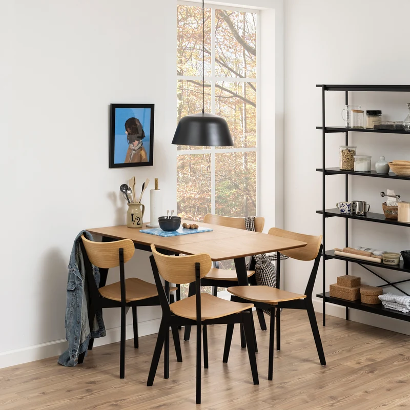 Ausziehbarer Esstisch 80–120x80 cm im skandinavischen Stil | Krel