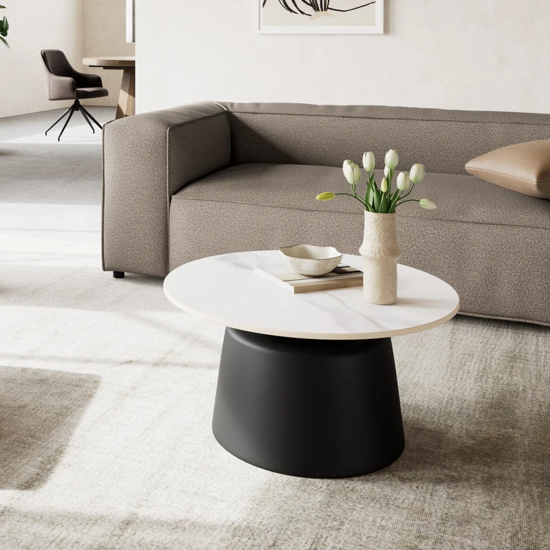 Runder Couchtisch mit einem Durchmesser von 70 cm im modernen Stil | Fumor
