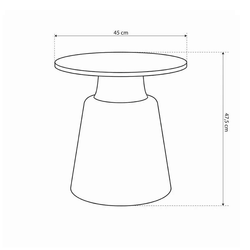 Runder Couchtisch mit einem Durchmesser von 45 cm im modernen Stil | Fumor