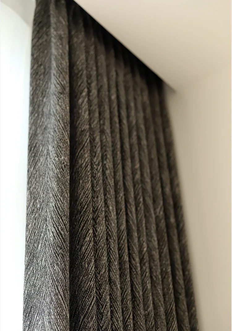 Rideau Occultant Velours Gris Charbon Salon