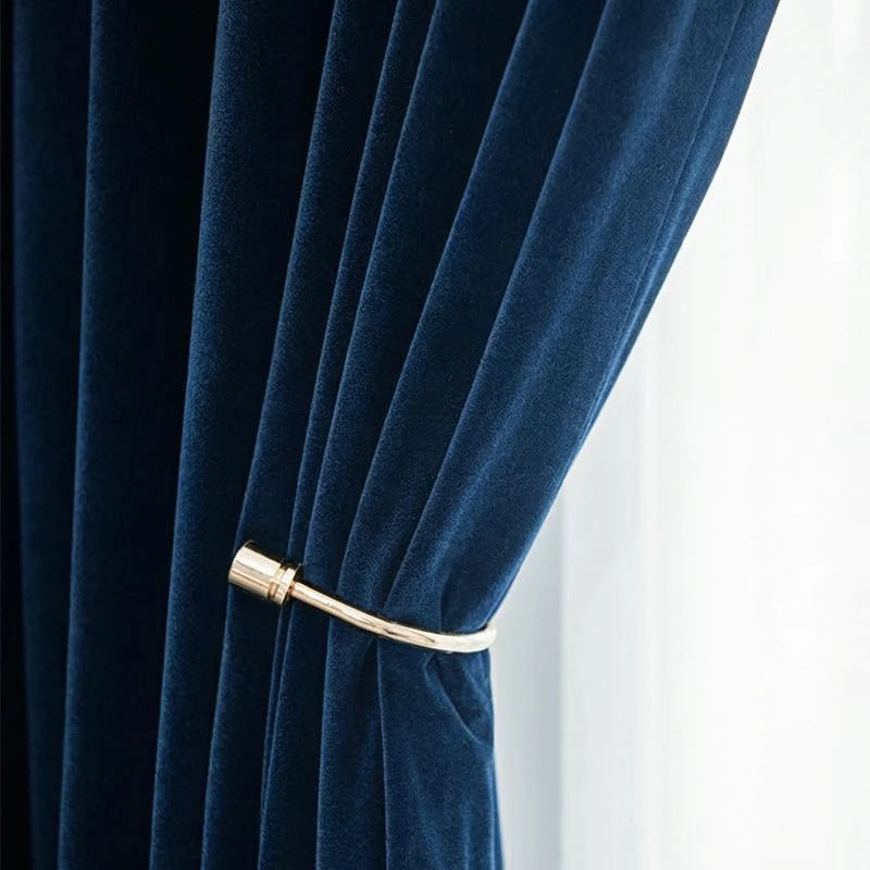 Rideau Occultant Velours Bleu Nuit Chambre