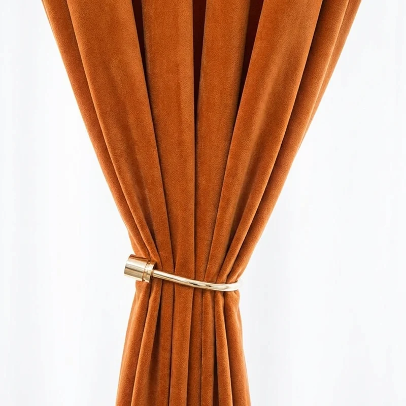 Rideau Occultant Velours Terracotta Salon
