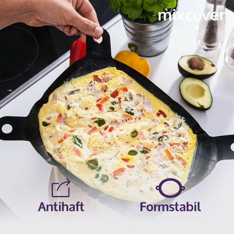 mixcover Dauerbackfolie - Backpapier, Tropfschutz für Monsieur Cuisine Connect, Edition Plus und MCS Einlegeboden, Monsieur Cuisine Zubehör