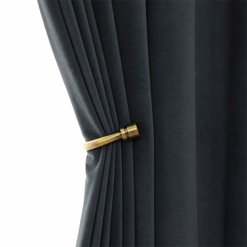 Rideau Occultant Velours Noir Premium Salon
