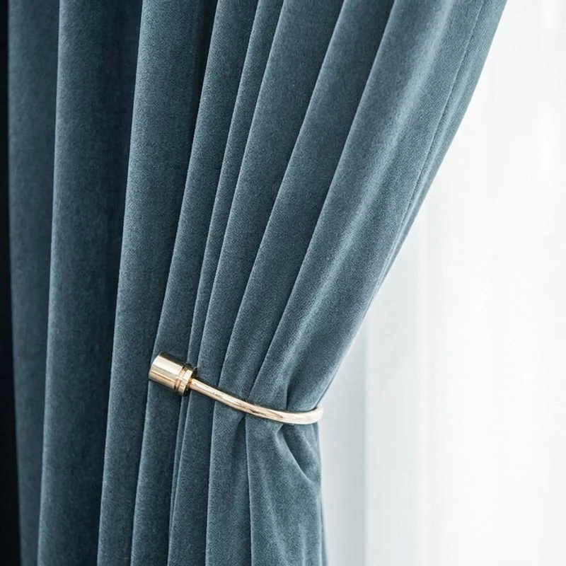 Rideau Occultant Velours Vert Céladon Chambre