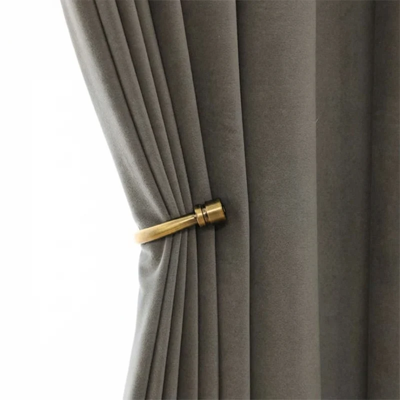 Rideau Occultant Velours Noir Élégant Chambre