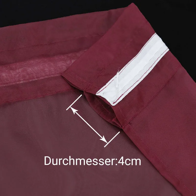 Scheibegardine durch Stangendurchzug zusammenziehbar 2 Stück