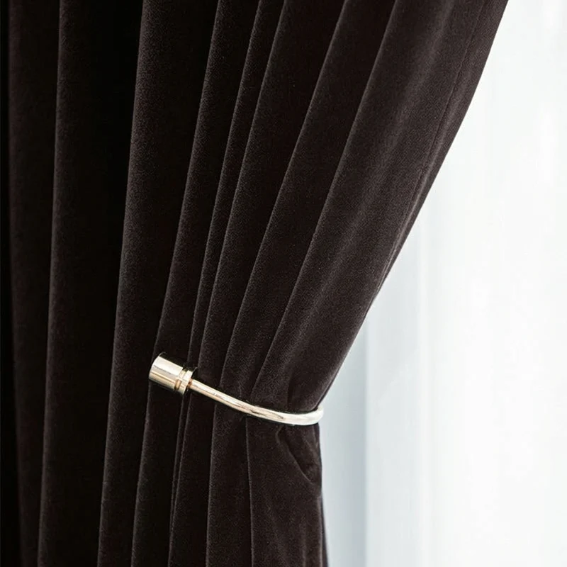 Rideau Occultant Velours Gris Taupe Bureau