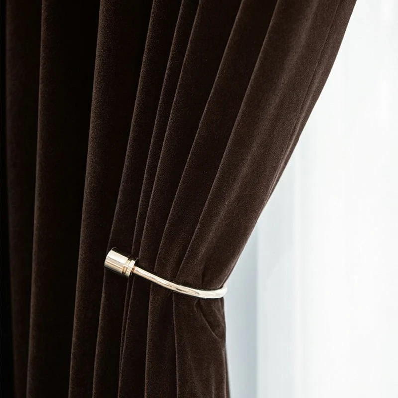 Rideau Occultant Velours Chocolat Chambre