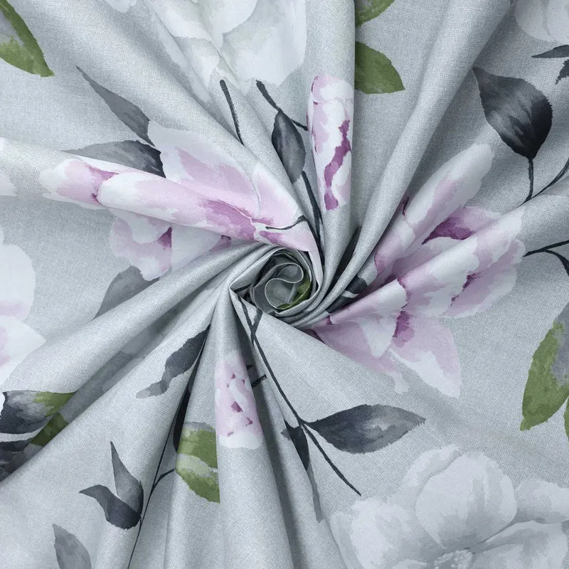 Verdunkelungsvorhang Ösenschal mit Blumenmuster Thermovorhang 1 Stück