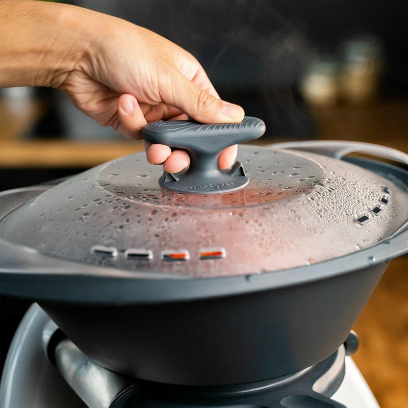 mixcover Thermo-Griff für Varoma oder Dampfgardeckel für Thermomix TM7 TM6 TM5 TM31, Monsieur Cuisine, Bosch Cookit