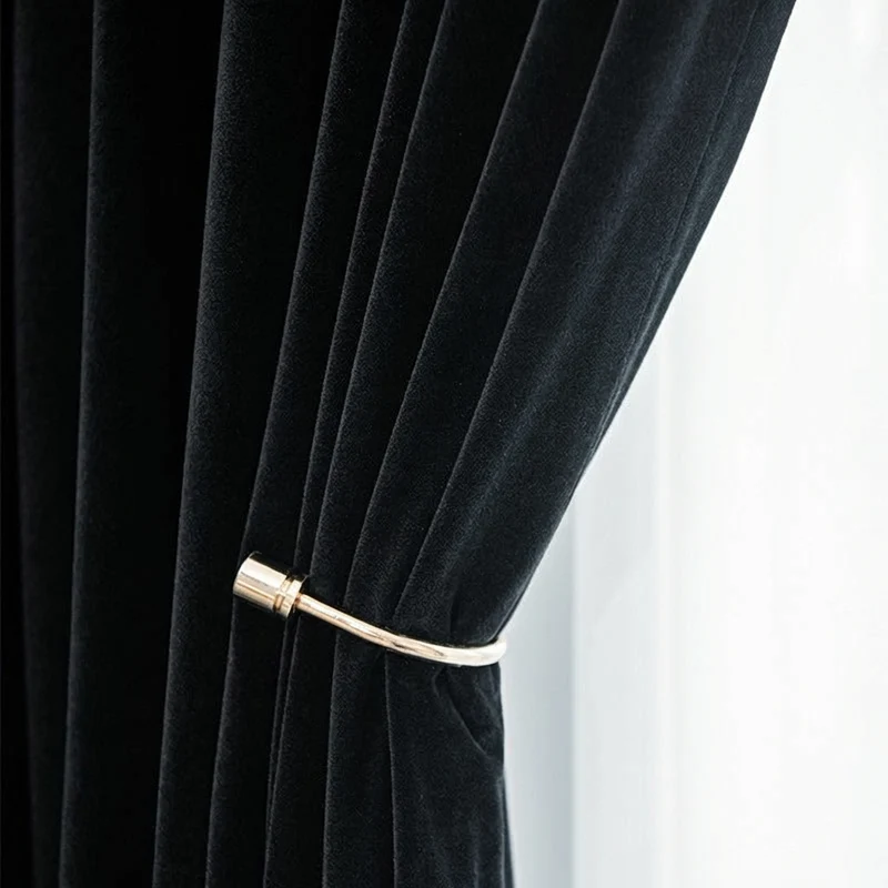 Rideau Occultant Velours Noir Chambre