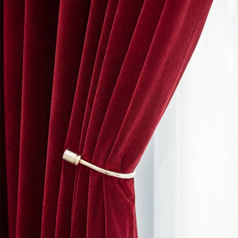 Rideau Occultant Velours Rouge Bordeaux Salon