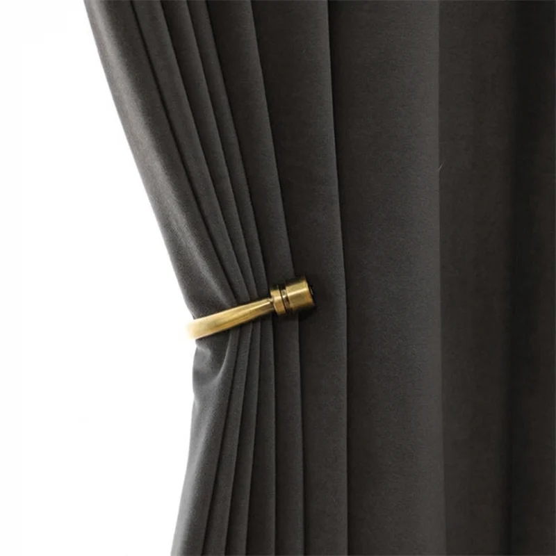 Rideau Occultant Velours Gris Anthracite Chambre