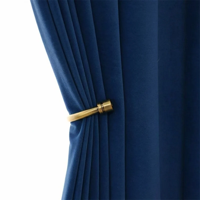 Rideau Occultant Velours Bleu Roi Salon