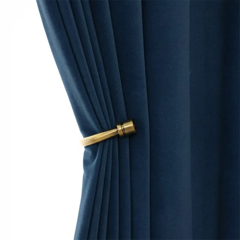 Rideau Occultant Velours Bleu Marine Salon