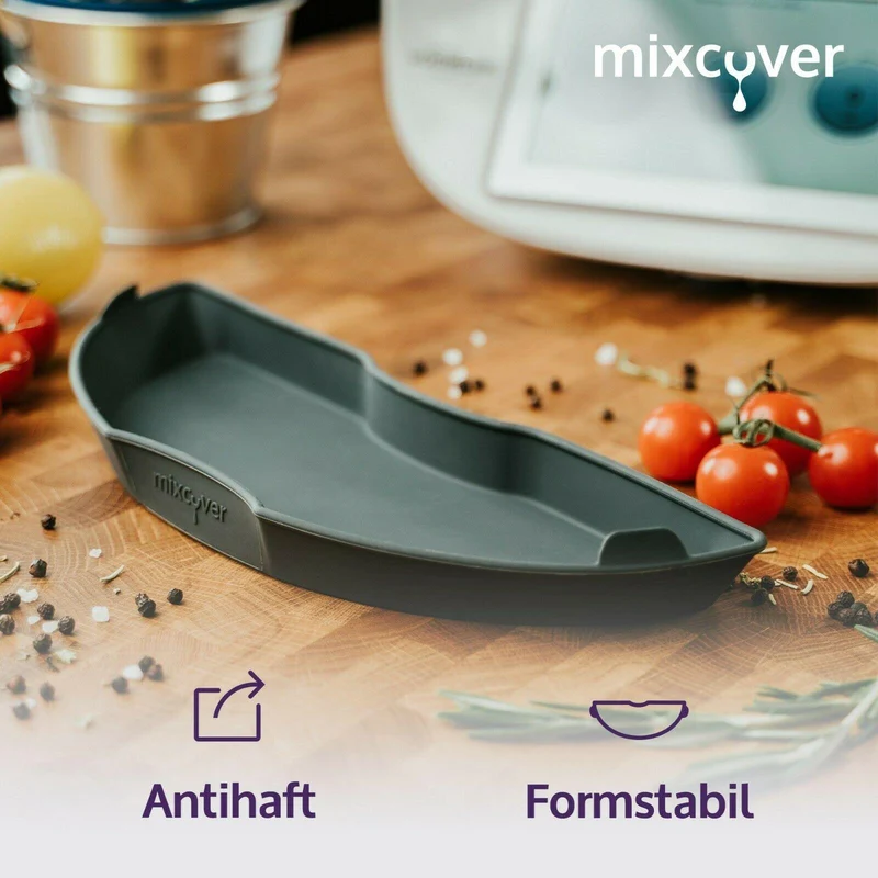 mixcover Dampfgarform halb kompatibel mit Thermomix Zubehör für Varoma Einlegeboden Zubehör für TM5 TM6 TM31 Silikonform Auflaufform