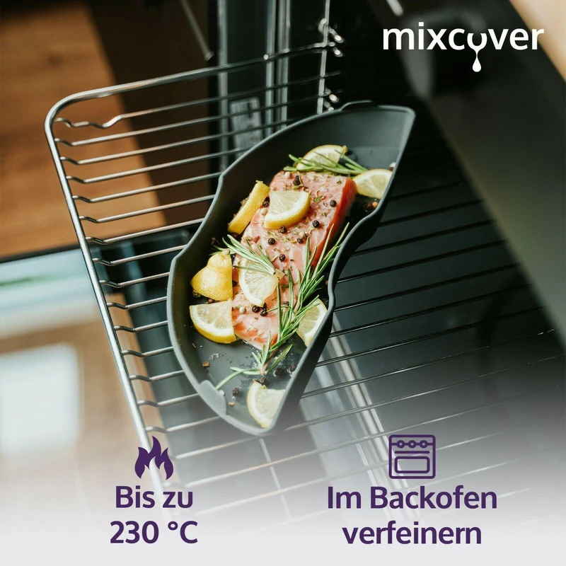 mixcover Dampfgarform halb kompatibel mit Thermomix Zubehör für Varoma Einlegeboden Zubehör für TM5 TM6 TM31 Silikonform Auflaufform