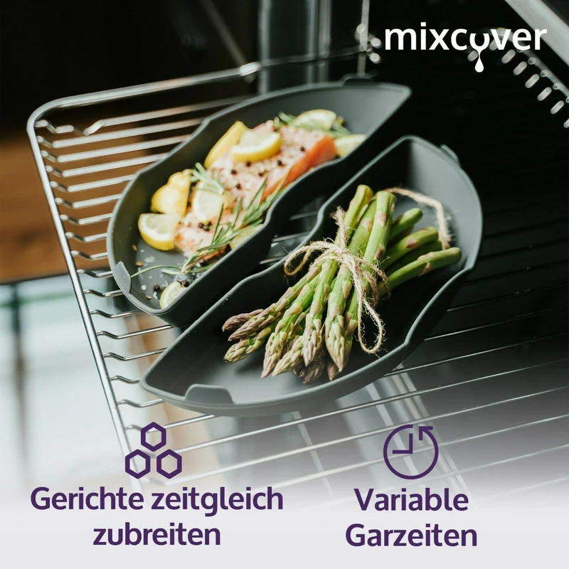 mixcover Dampfgarform halb kompatibel mit Thermomix Zubehör für Varoma Einlegeboden Zubehör für TM5 TM6 TM31 Silikonform Auflaufform