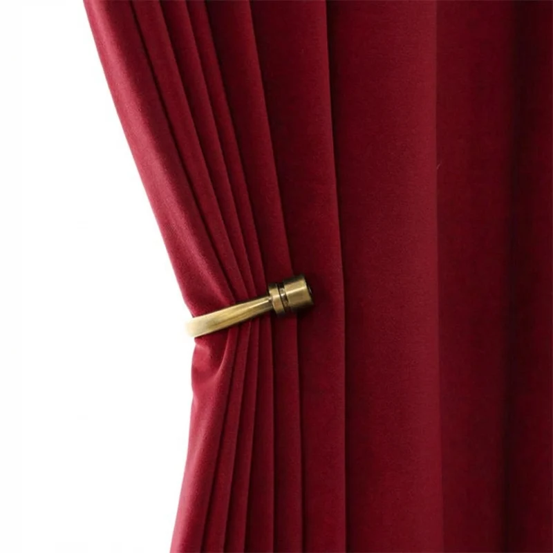Rideau Occultant Velours Rouge Bordeaux Chambre