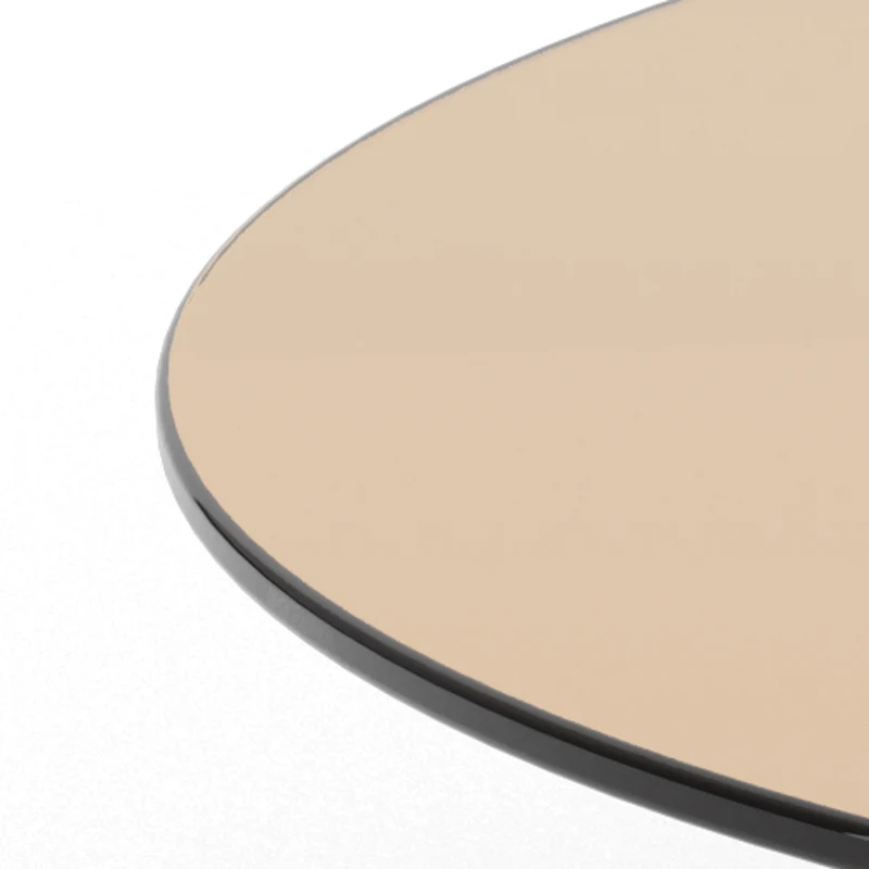 Runder Couchtisch für das Wohnzimmer mit einem Durchmesser von 80 cm im modernen Stil | Aria Glass