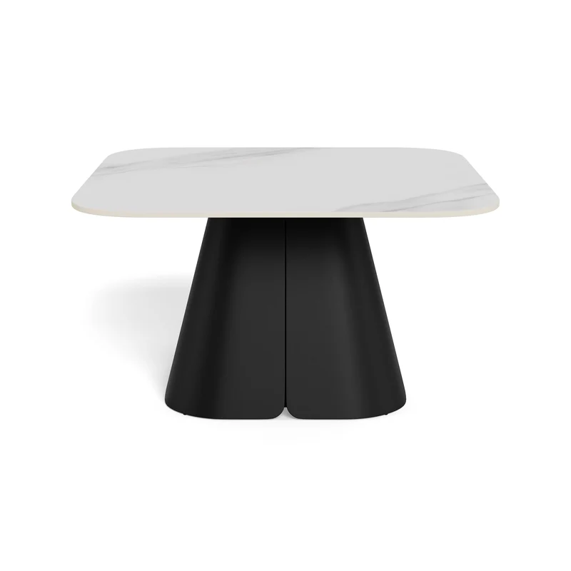 Couchtisch mit zentralem Gestell 80x45 cm im modernen Stil | Bienn
