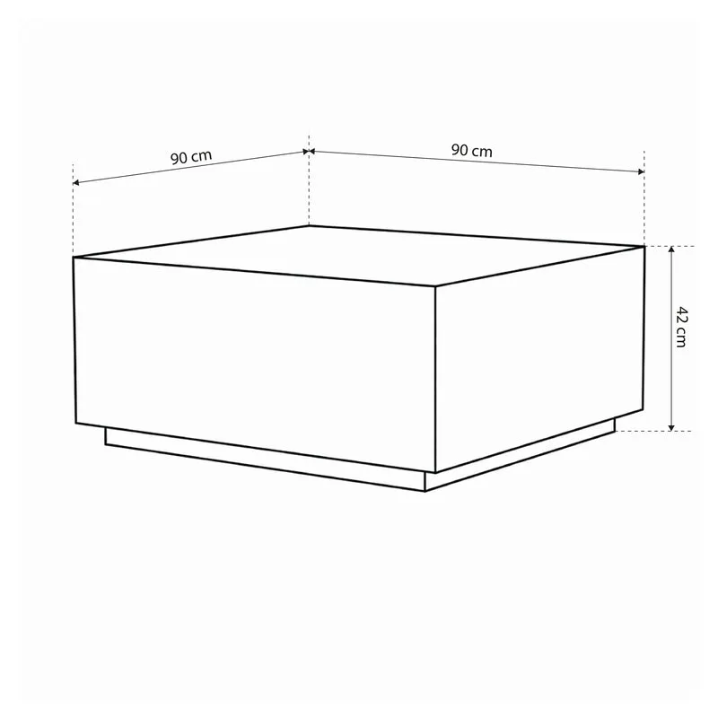 Couchtisch 90x42 cm im minimalistischen Stil | Quadrato