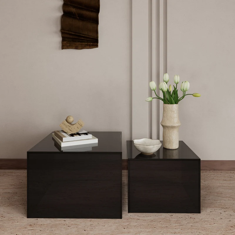 Set aus zwei Couchtischen im modernen Stil | Quadrato