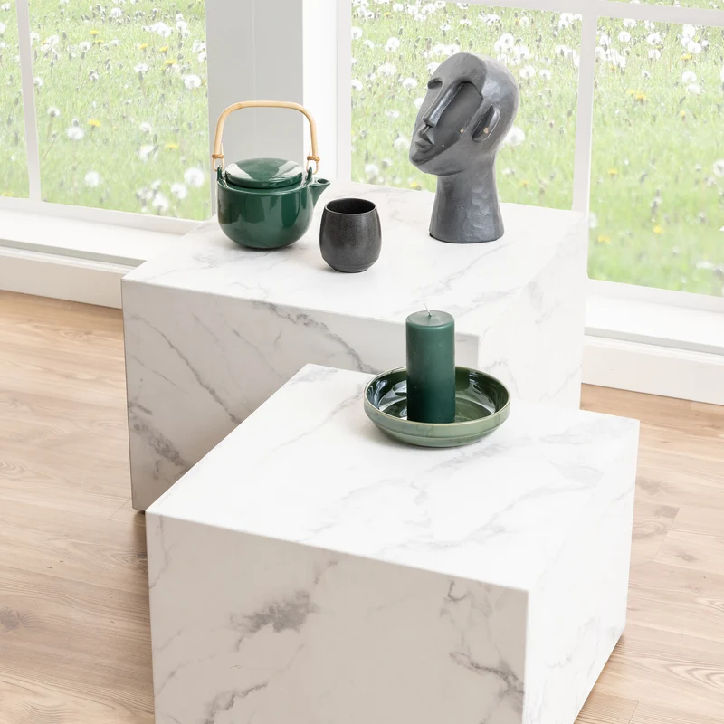 Set aus zwei Couchtischen im Modern-Organic-Stil | Quadrato