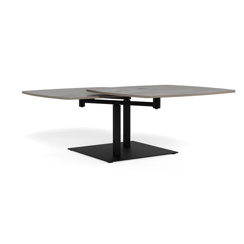 Couchtisch mit drehbarer Tischplatte 128x40 cm im Loft-Stil | Dualis