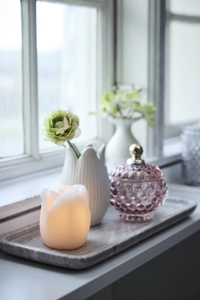 Dainne Vase H12 Cremeweiß