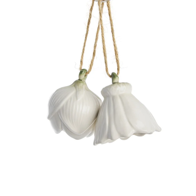 Dehlia 2er-Set BlumenAnhängere, Cremeweiß