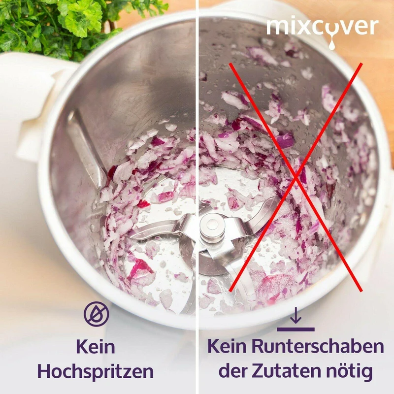 mixcover Mixtopf Verkleinerung für Thermomix TM31 Häcksel Helfer, Pürieren