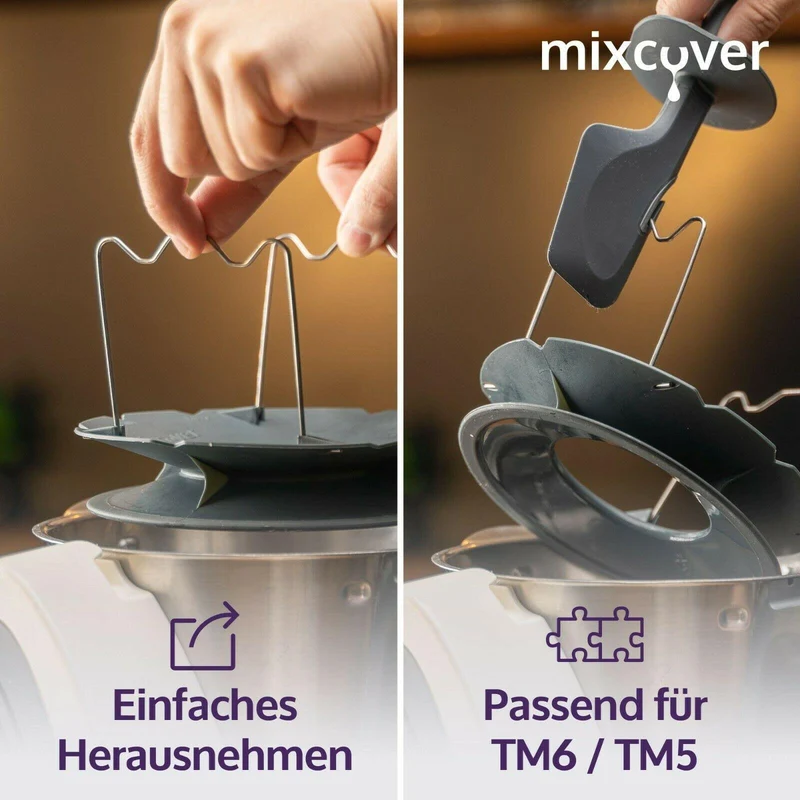 mixcover Mixtopf Verkleinerung für Thermomix TM31 Häcksel Helfer, Pürieren