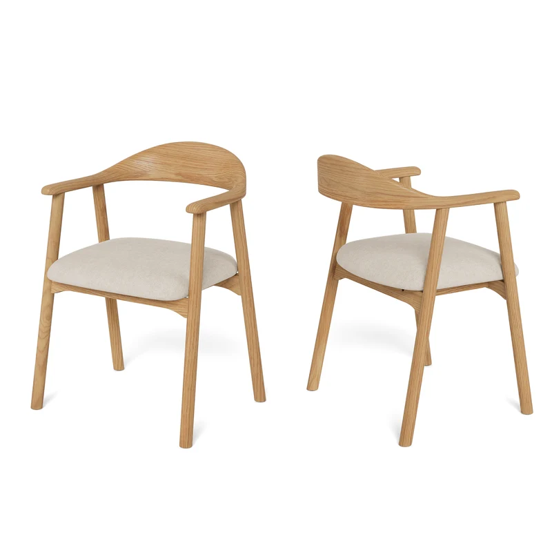 Set aus zwei Esszimmerstühlen im skandinavischen Stil | Hikari