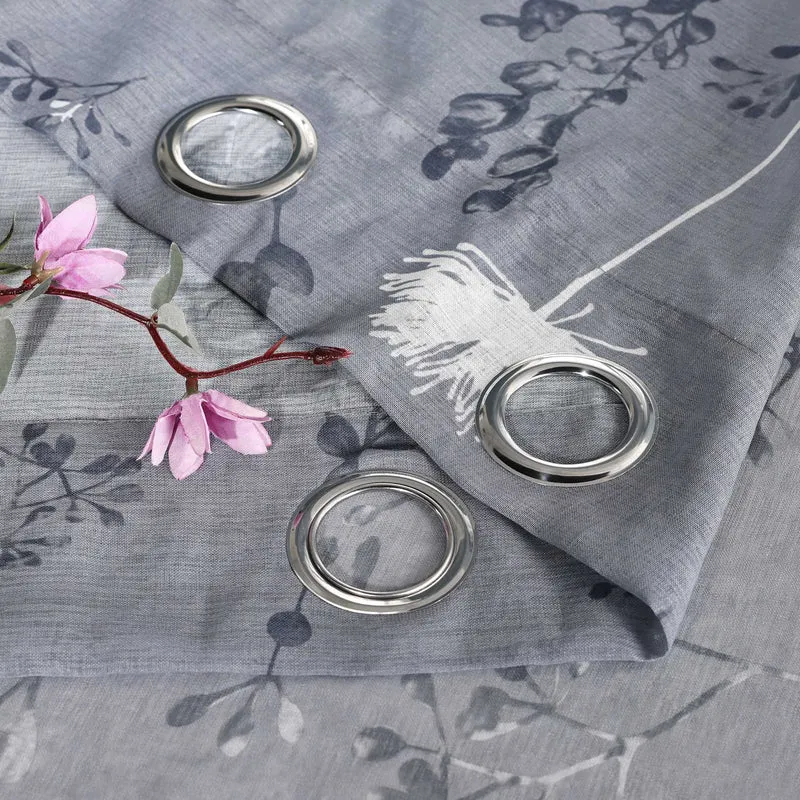 Transparent Ösen Gardinen mit Pusteblumen-Muster 1 Stück