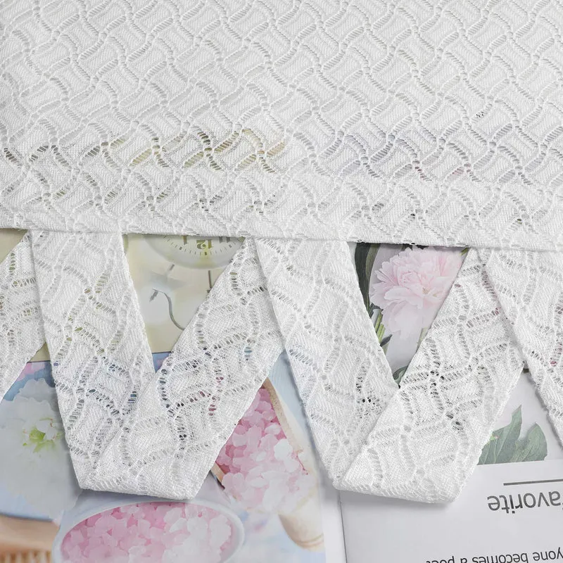 Rollo mit V-Schlaufen mit hohlen Mustern Jacquard Transparent