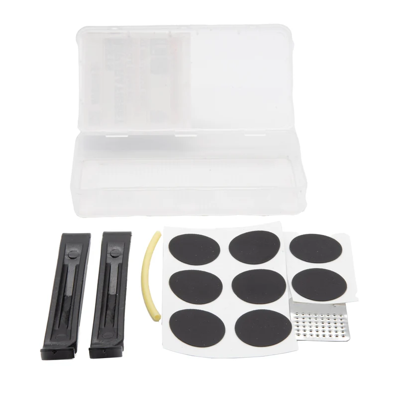 12tlg Fahrrad Reparatur Set Selbstklebende Flicken Reifenreparatur Pannenset Kit