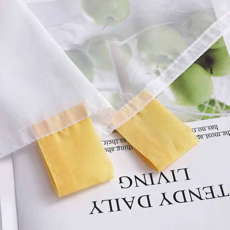 Scheibengardinen Landhausstil Transparent mit kleiner Gänseblümchen-Stickerei