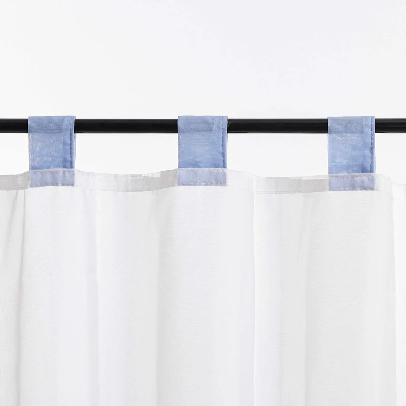 Scheibengardinen Landhausstil Transparent mit kleiner Gänseblümchen-Stickerei