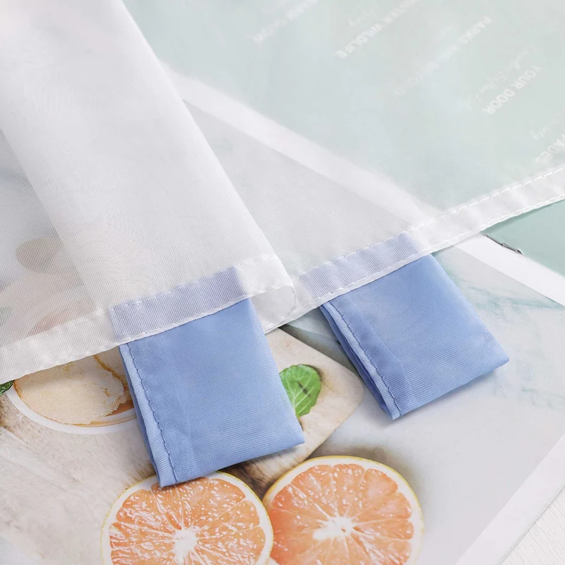 Scheibengardinen Landhausstil Transparent mit kleiner Gänseblümchen-Stickerei