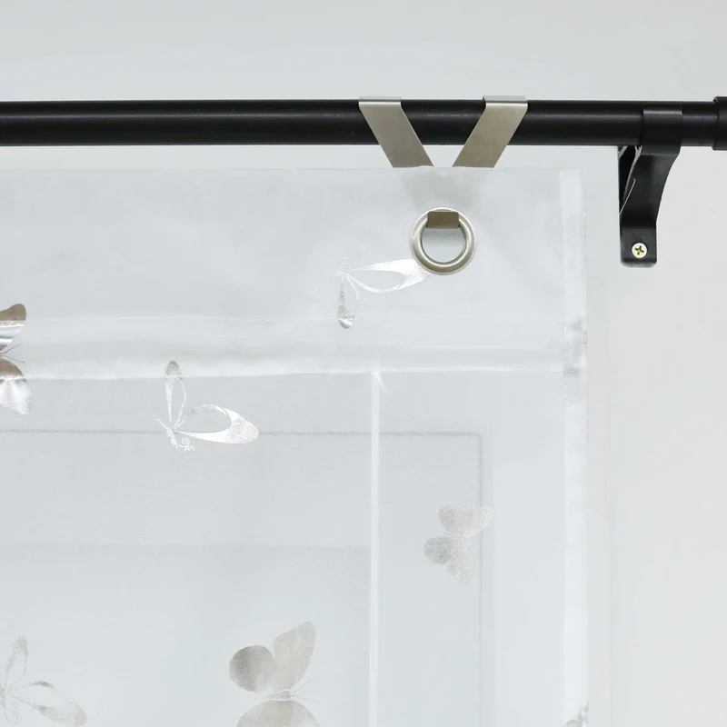 Rollo mit V-Haken Raffgardine mit leuchtendem Schmetterlingsmuster 1 stück