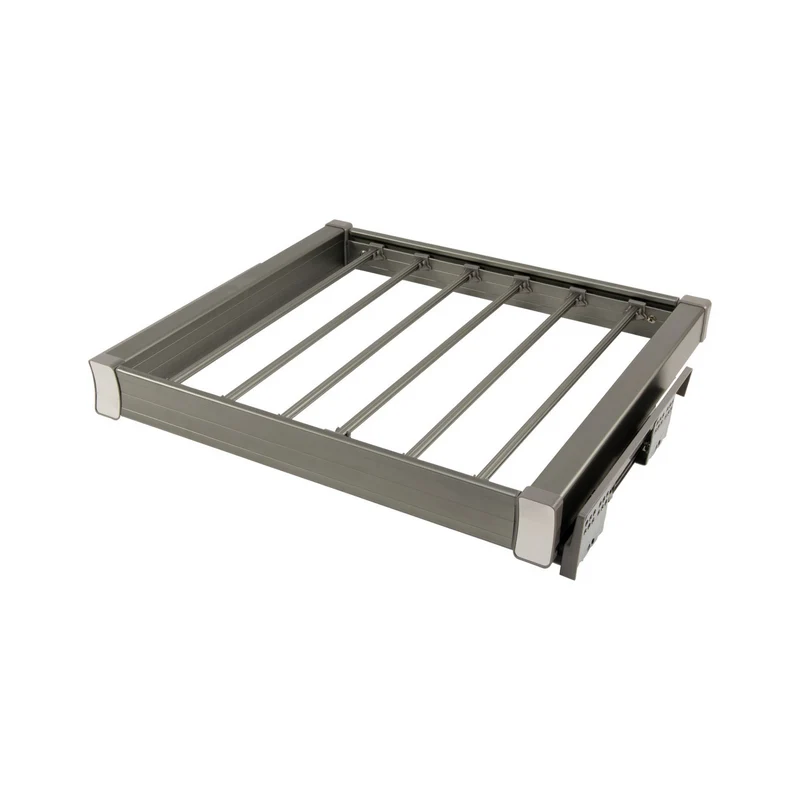 Ausziehbarer Hosenbügel für 60-cm-Schrank Soft-Close - Einzelner Fachboden - Grau