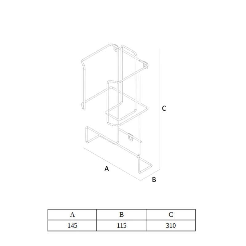 Wandmontage Eisen Halter - Weiß