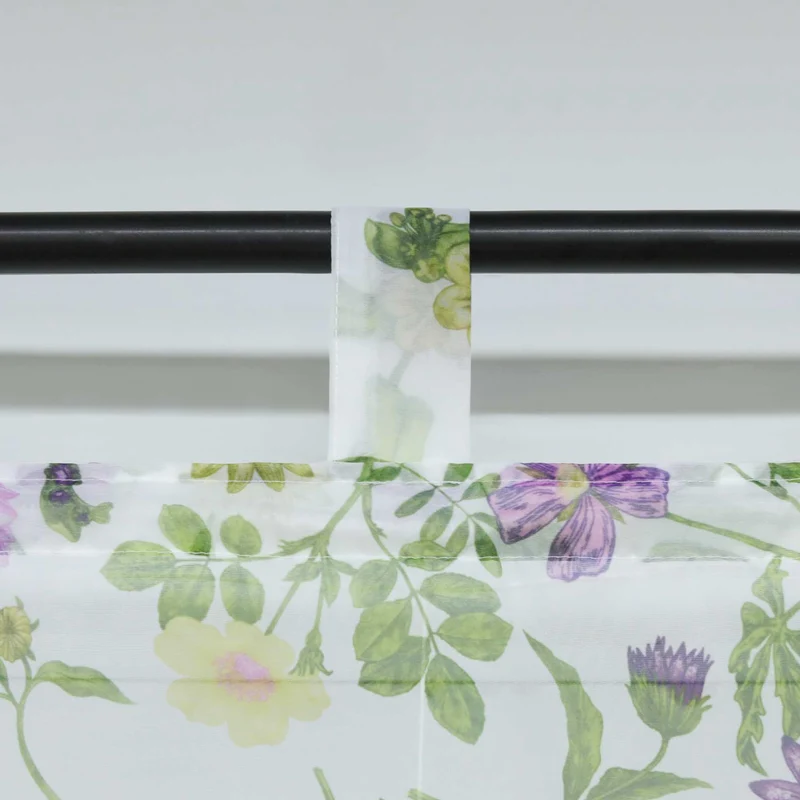 Rollo mit Schlaufen mit Schmetterling Muster Transparent